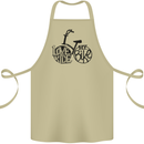 I Love to Ride My Bike Cycling Funny Cotton Apron 100% Organic Khaki