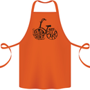 I Love to Ride My Bike Cycling Funny Cotton Apron 100% Organic Orange