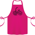 I Love to Ride My Bike Cycling Funny Cotton Apron 100% Organic Pink