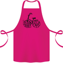 I Love to Ride My Bike Cycling Funny Cotton Apron 100% Organic Pink