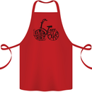 I Love to Ride My Bike Cycling Funny Cotton Apron 100% Organic Red