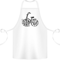 I Love to Ride My Bike Cycling Funny Cotton Apron 100% Organic White