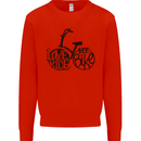 I Love to Ride My Bike Cycling Funny Kids Sweatshirt Jumper Bright Red