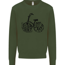 I Love to Ride My Bike Cycling Funny Kids Sweatshirt Jumper Forest Green