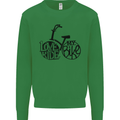I Love to Ride My Bike Cycling Funny Kids Sweatshirt Jumper Irish Green
