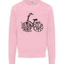 I Love to Ride My Bike Cycling Funny Kids Sweatshirt Jumper Light Pink