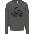 I Love to Ride My Bike Cycling Funny Kids Sweatshirt Jumper Storm Grey