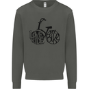 I Love to Ride My Bike Cycling Funny Kids Sweatshirt Jumper Storm Grey