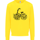 I Love to Ride My Bike Cycling Funny Kids Sweatshirt Jumper Yellow