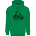 I Love to Ride My Bike Cycling Funny Mens 80% Cotton Hoodie Irish Green