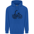 I Love to Ride My Bike Cycling Funny Mens 80% Cotton Hoodie Royal Blue