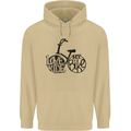 I Love to Ride My Bike Cycling Funny Mens 80% Cotton Hoodie Sand