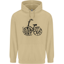 I Love to Ride My Bike Cycling Funny Mens 80% Cotton Hoodie Sand