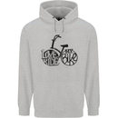 I Love to Ride My Bike Cycling Funny Mens 80% Cotton Hoodie Sports Grey