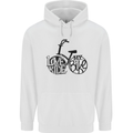 I Love to Ride My Bike Cycling Funny Mens 80% Cotton Hoodie White