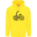 I Love to Ride My Bike Cycling Funny Mens 80% Cotton Hoodie Yellow