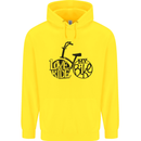 I Love to Ride My Bike Cycling Funny Mens 80% Cotton Hoodie Yellow