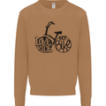 I Love to Ride My Bike Cycling Funny Mens Sweatshirt Jumper Caramel Latte