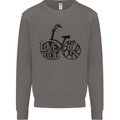 I Love to Ride My Bike Cycling Funny Mens Sweatshirt Jumper Charcoal