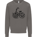 I Love to Ride My Bike Cycling Funny Mens Sweatshirt Jumper Charcoal