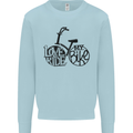 I Love to Ride My Bike Cycling Funny Mens Sweatshirt Jumper Light Blue