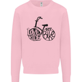 I Love to Ride My Bike Cycling Funny Mens Sweatshirt Jumper Light Pink