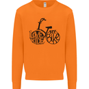 I Love to Ride My Bike Cycling Funny Mens Sweatshirt Jumper Orange