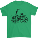 I Love to Ride My Bike Cycling Funny Mens T-Shirt Cotton Gildan Irish Green
