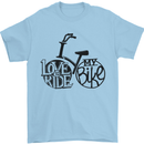 I Love to Ride My Bike Cycling Funny Mens T-Shirt Cotton Gildan Light Blue