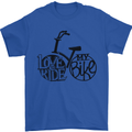I Love to Ride My Bike Cycling Funny Mens T-Shirt Cotton Gildan Royal Blue