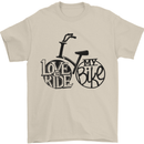 I Love to Ride My Bike Cycling Funny Mens T-Shirt Cotton Gildan Sand
