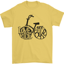 I Love to Ride My Bike Cycling Funny Mens T-Shirt Cotton Gildan Yellow