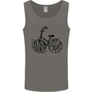 I Love to Ride My Bike Cycling Funny Mens Vest Tank Top Charcoal
