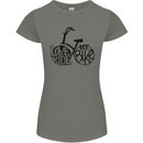 I Love to Ride My Bike Cycling Funny Womens Petite Cut T-Shirt Charcoal