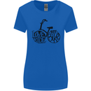 I Love to Ride My Bike Cycling Funny Womens Wider Cut T-Shirt Royal Blue
