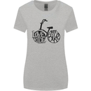 I Love to Ride My Bike Cycling Funny Womens Wider Cut T-Shirt Sports Grey