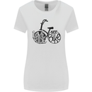I Love to Ride My Bike Cycling Funny Womens Wider Cut T-Shirt White