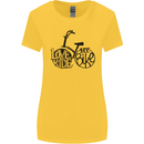 I Love to Ride My Bike Cycling Funny Womens Wider Cut T-Shirt Yellow