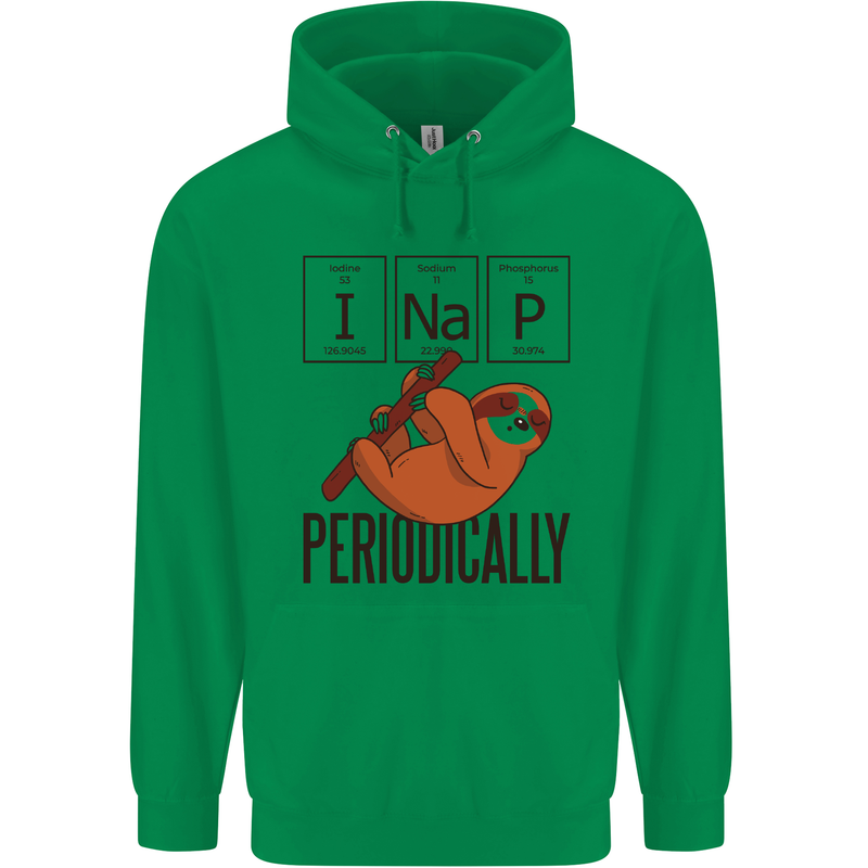 I Nap Funny Periodic Table Sloth Geek Sleep Childrens Kids Hoodie Irish Green
