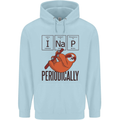 I Nap Funny Periodic Table Sloth Geek Sleep Childrens Kids Hoodie Light Blue