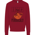 I Nap Funny Periodic Table Sloth Geek Sleep Kids Sweatshirt Jumper Red