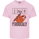 I Nap Funny Periodic Table Sloth Geek Sleep Mens Cotton T-Shirt Tee Top Light Pink