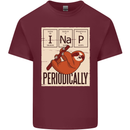 I Nap Funny Periodic Table Sloth Geek Sleep Mens Cotton T-Shirt Tee Top Maroon