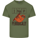 I Nap Funny Periodic Table Sloth Geek Sleep Mens Cotton T-Shirt Tee Top Military Green