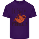 I Nap Funny Periodic Table Sloth Geek Sleep Mens Cotton T-Shirt Tee Top Purple