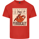 I Nap Funny Periodic Table Sloth Geek Sleep Mens Cotton T-Shirt Tee Top Red