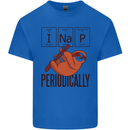 I Nap Funny Periodic Table Sloth Geek Sleep Mens Cotton T-Shirt Tee Top Royal Blue