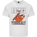 I Nap Funny Periodic Table Sloth Geek Sleep Mens Cotton T-Shirt Tee Top White