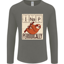 I Nap Funny Periodic Table Sloth Geek Sleep Mens Long Sleeve T-Shirt Charcoal