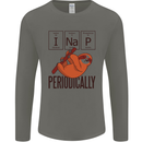 I Nap Funny Periodic Table Sloth Geek Sleep Mens Long Sleeve T-Shirt Charcoal